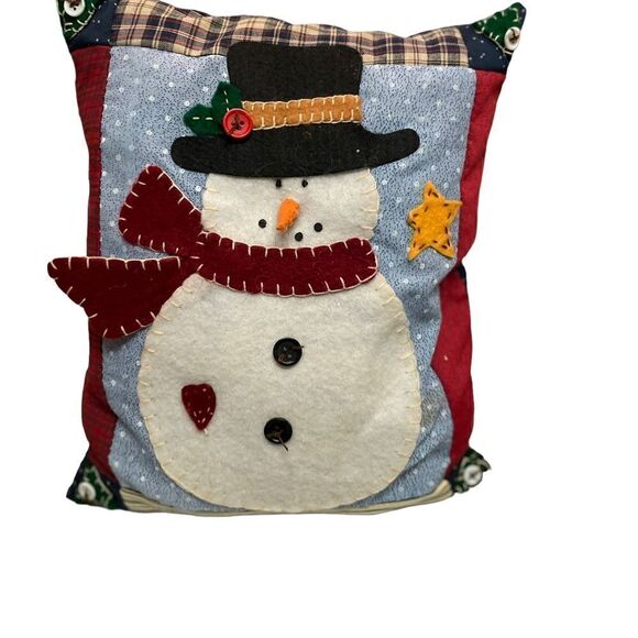 Vintage 90s Snowman Pillow - Picture 1 of 6